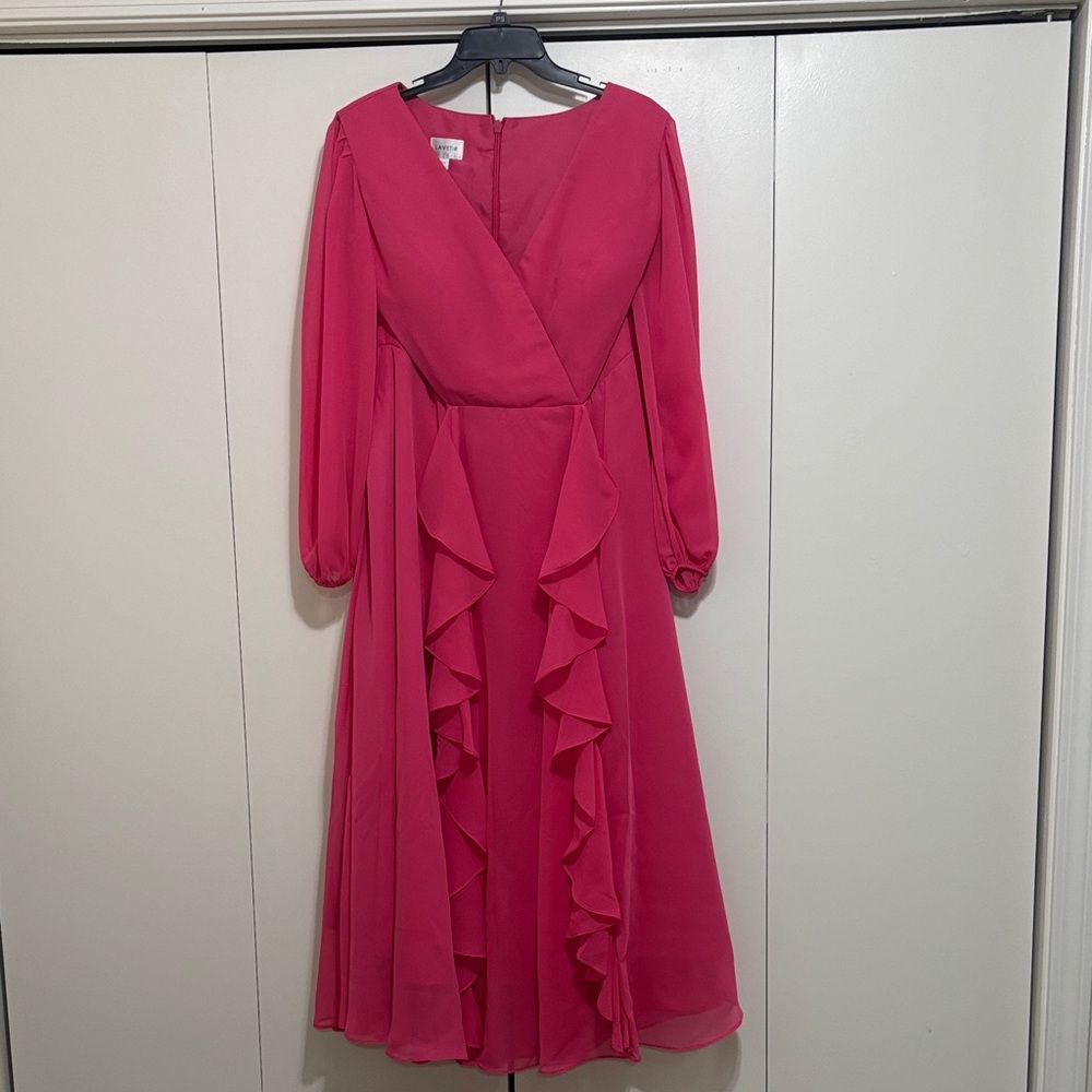 Elegant Pink Chiffon Dress